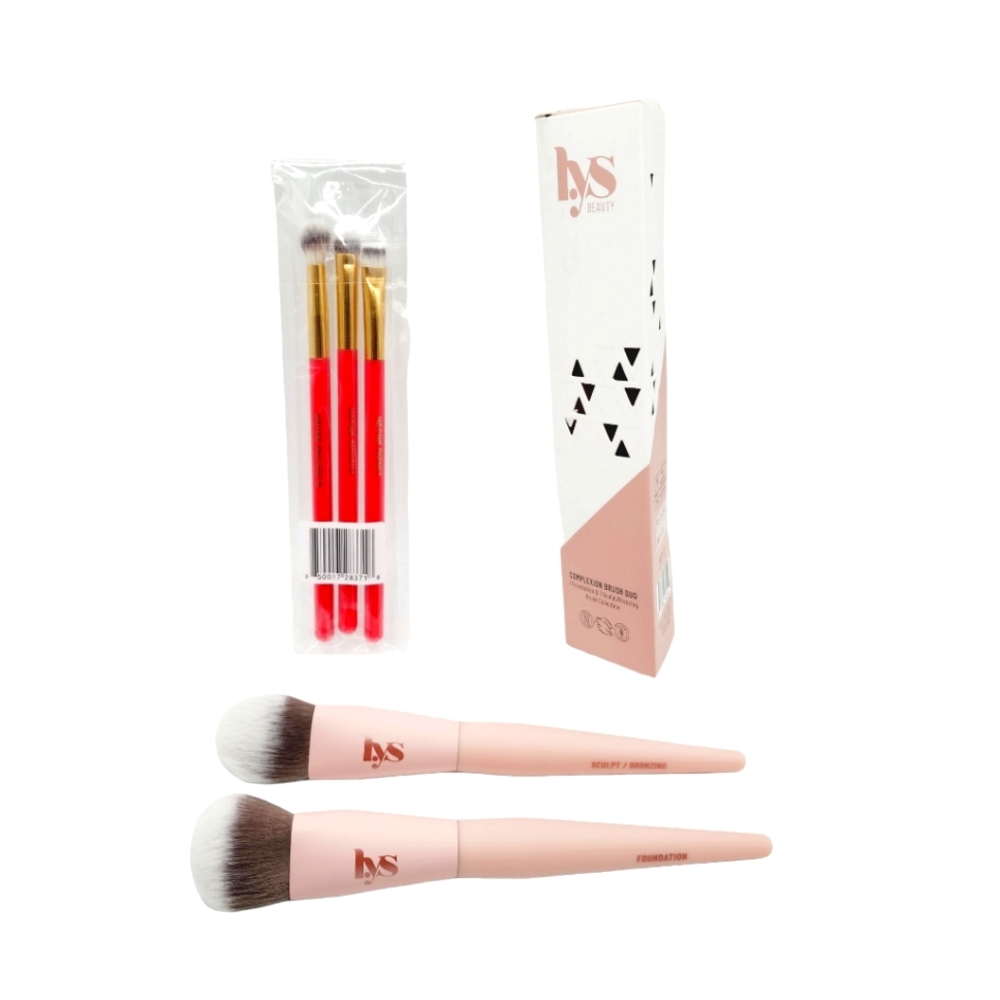 LYS Beauty Complexion Brush‎ & Alamar Makeup Brush Bundle NEW